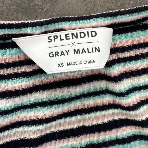 Splendid X Gray Malin La Plage Stripe Tank Dress - Picture 5 of 5